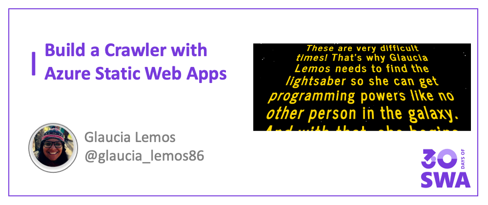 Build a crawler with Azure Static Web Apps